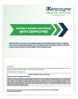 Thumbnail of XENPOZYME® (olipudase alfa-rpcp) Patient Dosing Guide